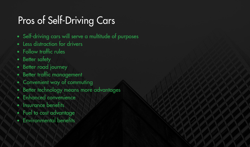 Pros of Self-Driving Cars