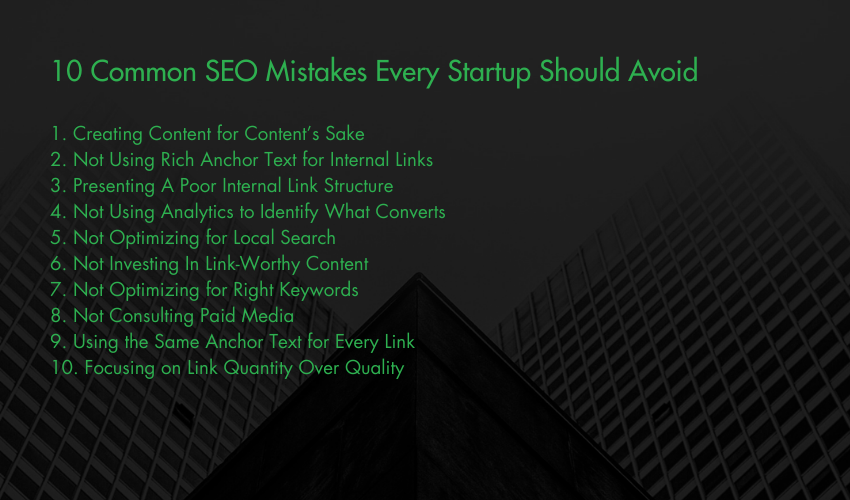 10 Common SEO Mistakes Every Startup Should Avoid